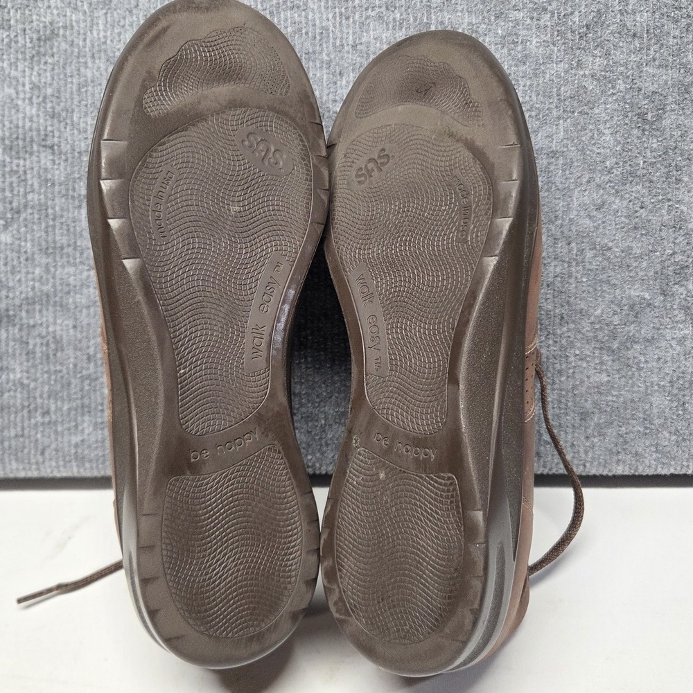 SAS Walk Easy Comfort Size 11 Brown Leather Walking Shoes Made in USA Orthopedic - Picture 11 of 14